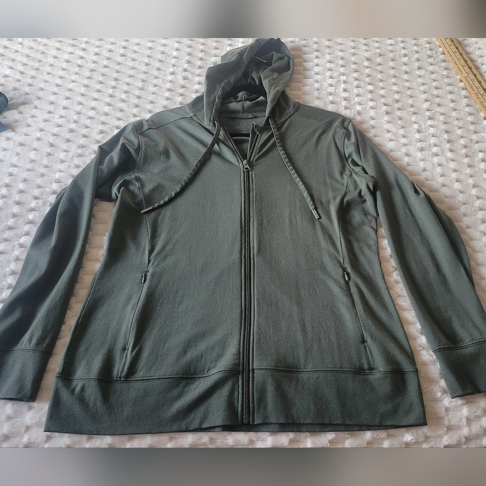 Women's Woolx Ryann Hoodie Size Large Olive Green